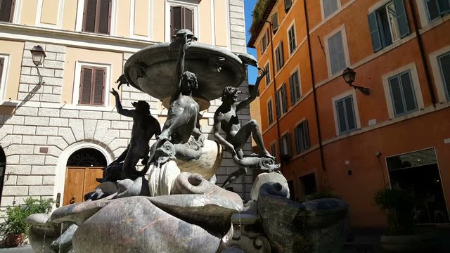 Fountain at square in Rome