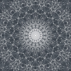 Geometric graphic background molecule and communication. Big data complex with compounds. Perspective backdrop. Minimal array. Digital data visualization. Scientific cybernetic vector illustration.