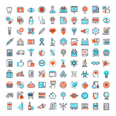 Fototapeta premium Flat Line Web Icons