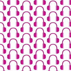 Headphones Icon pattern background