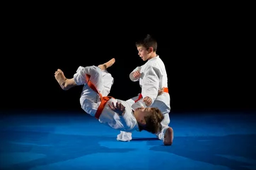 Photo sur Plexiglas Arts martiaux Little boys martial arts fighters