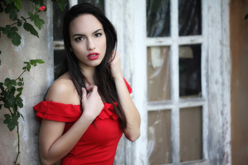 Fototapeta premium Beautiful girl on the nature