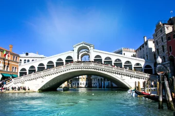 Schapenvacht deken met foto Rialtobrug Prachtige Rialtobrug - Venetië, Italië