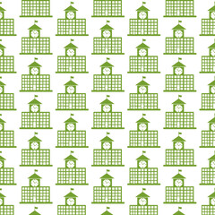 Pattern background school building icon