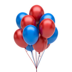 Red and blue balloons