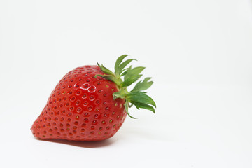 Fresh strawberry isolated on white background.
