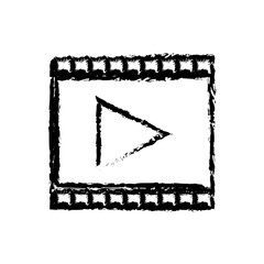 strip film play cinema movie symbol sketch vector illustration