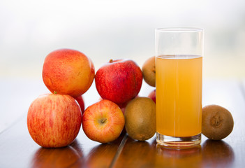 fruits and juice
