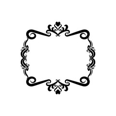 decorative frame floral romantic border cute image vector illustration