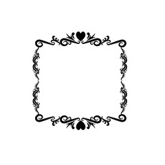 decorative frame floral romantic border cute image vector illustration