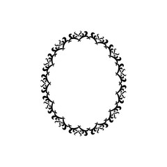 vintage border frame swirl decoration romantic vector illustration