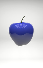 3d render plastic apple.High resolution 3D image