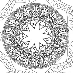vintage mandala meditation decoration scheme vector ilustration