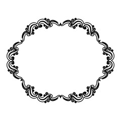 vintage border frame decoration romantic vector illustration