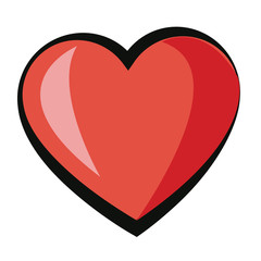 cartoon heart love romantic adorable cute image vector illustration