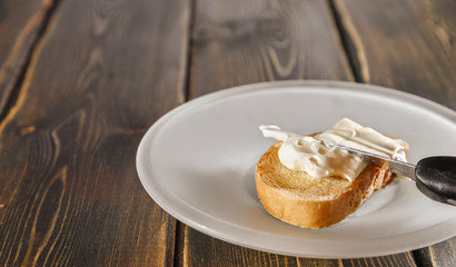 Soft cheese on toast