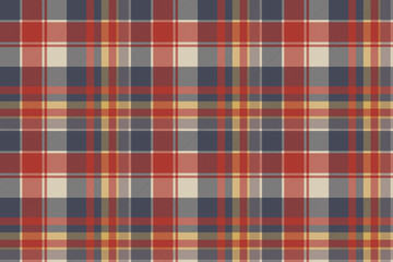 Red blue tartan fabric texture seamless pattern