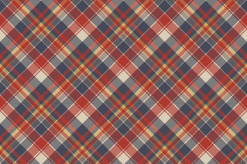 Red blue tartan fabric texture seamless pattern