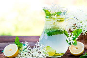 Holunder Detox Getränk - Powerdrink - Erfrischung im Sommer - Infused Water - Sambucus