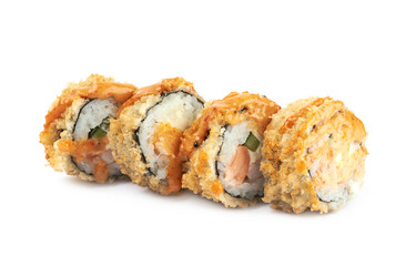 Baked california sushi isolated