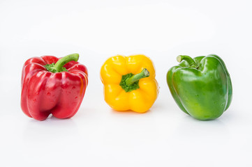sweet pepper isolated  in white background , rew vagetable