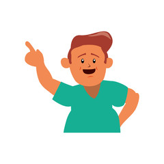 Happy man cartoon icon vector illustration graphic design