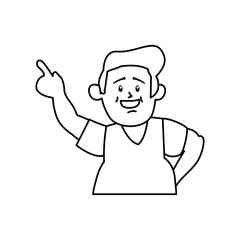 Happy man cartoon icon vector illustration graphic design