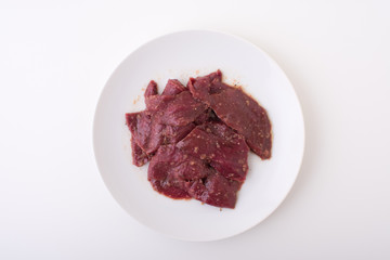 sliced beef heart for japanese yakiniku