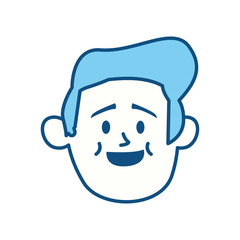 Happy man cartoon icon vector illustration graphic design
