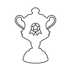 Trophy cup championship icon vector illustration graphic design
