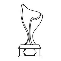 Trophy cup championship icon vector illustration graphic design