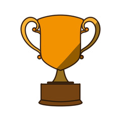 Trophy cup championship icon vector illustration graphic design