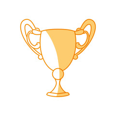 Trophy cup championship icon vector illustration graphic design