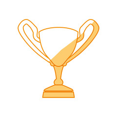 Trophy cup championship icon vector illustration graphic design