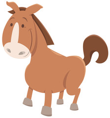 Obraz na płótnie Canvas horse or pony cartoon animal