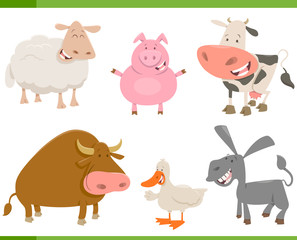 Fototapeta premium farm animal characters set