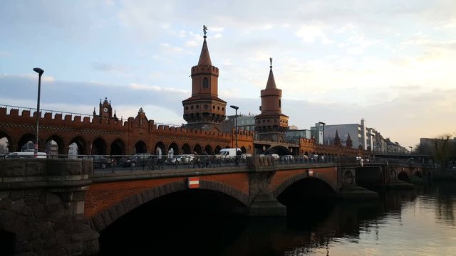 Sunset at the Oberbaum Bridge, Berlin