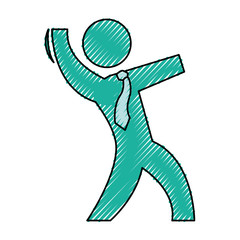 Businessman pictogram symbol icon vector illustration graphic design