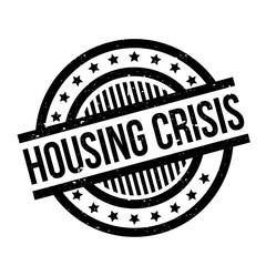 Housing Crisis rubber stamp. Grunge design with dust scratches. Effects can be easily removed for a clean, crisp look. Color is easily changed.
