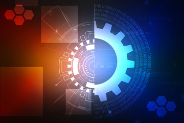 Digital Abstract technology background, 3d rendering