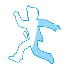 Businessman running silhouette icon vector illustration graphic design