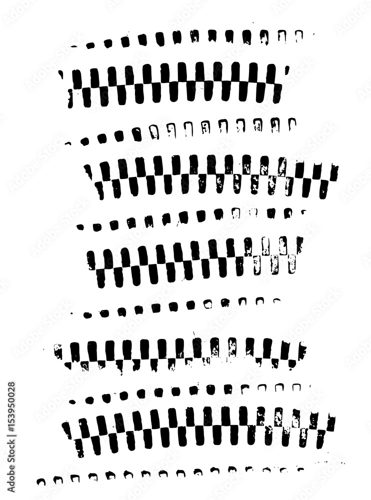 Poster vector artistic design elements in grunge dust messy dirty style. texture dynamic overlay. tyre trac