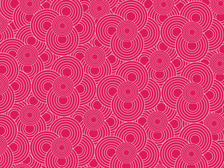 Colorful white and bright pink circles pattern background - 153954836
