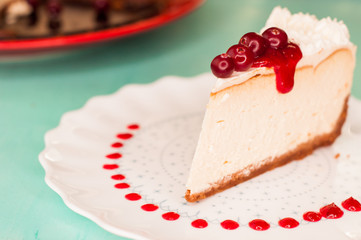 Cheesecake with cranberries
