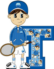 T is for Tennis Boy 