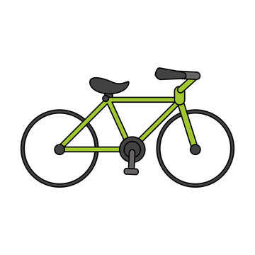 color image cartoon sport bicycle transport vector illustration
