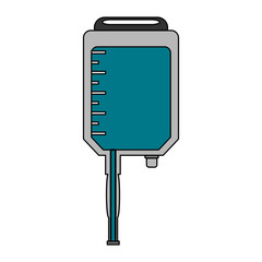 color image cartoon medical serum bag vector illustration