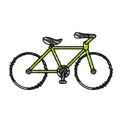 Fototapeta na wymiar color crayon stripe cartoon sport bicycle transport vector illustration