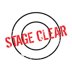 Stage Clear rubber stamp. Grunge design with dust scratches. Effects can be easily removed for a clean, crisp look. Color is easily changed.