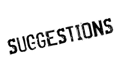 Suggestions rubber stamp. Grunge design with dust scratches. Effects can be easily removed for a clean, crisp look. Color is easily changed.